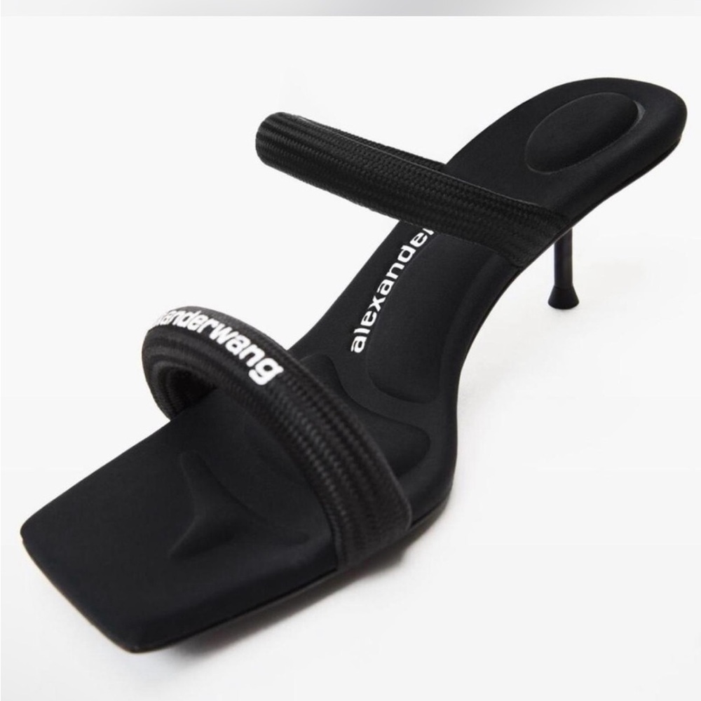 NWT 👠 $579 Alexander Wang Jessie Kitten Heel Slide Sandals. Sz. Eur 39 US 7,5/8